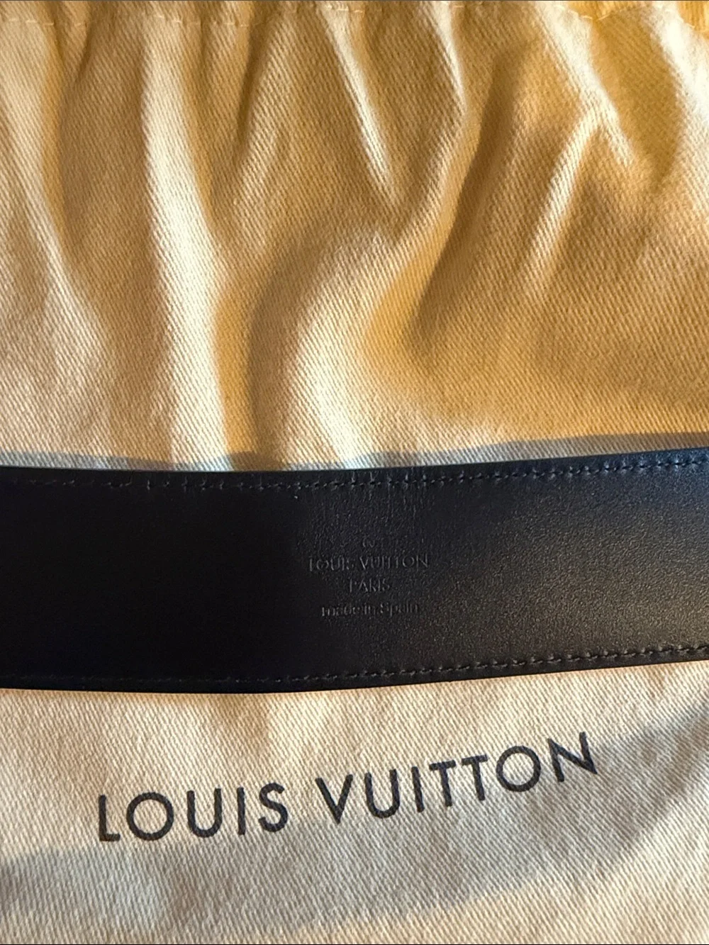 Louis Vuitton Men's Damier Graphite Black/Gray LV Initiales Belt